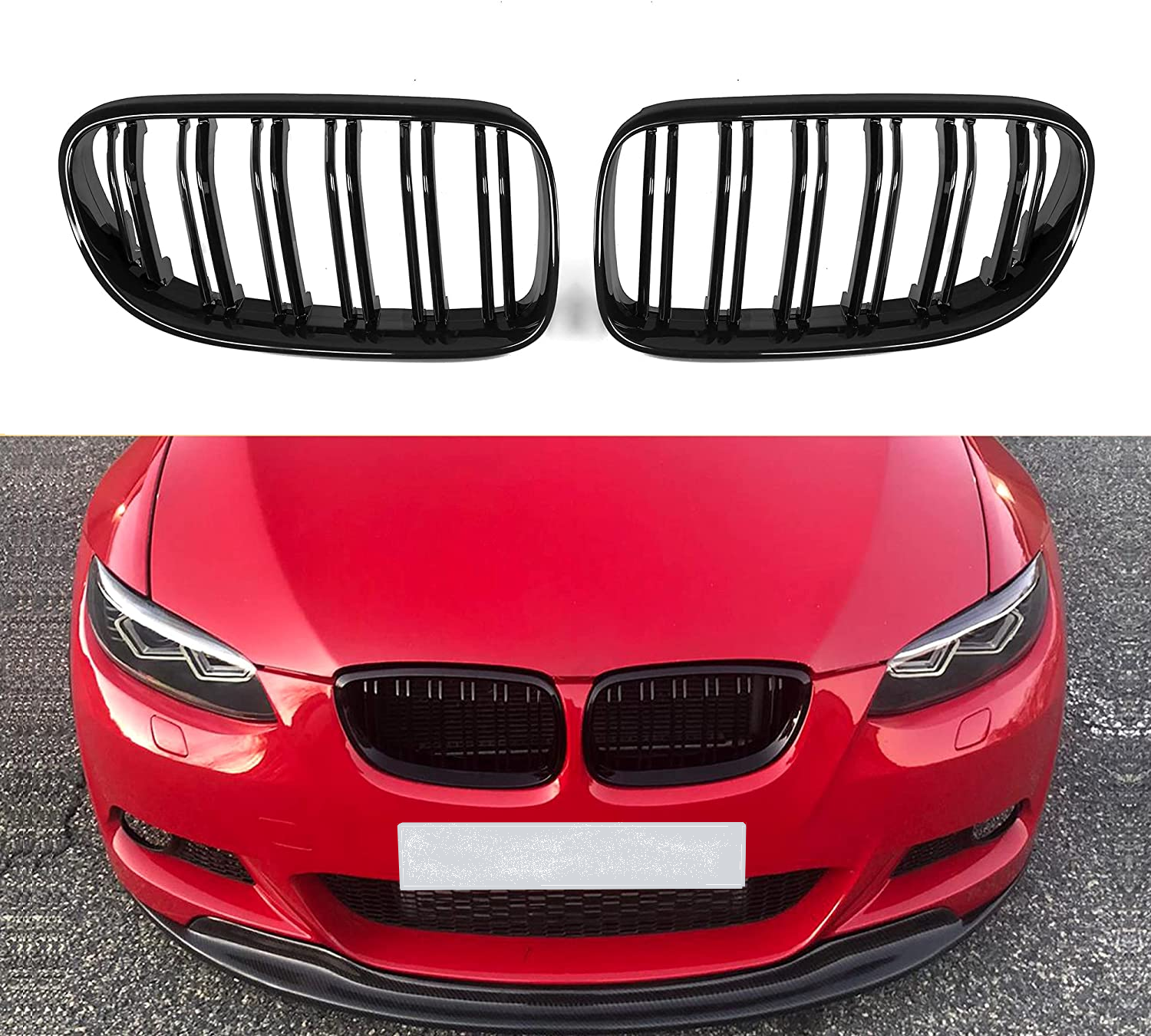 BMW 3 Series E92/E93 M3 Pre-LCi Coupe Gloss Black Kidney Grill