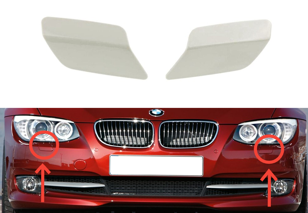 BMW E92/E93 Facelift Headlight Washer Covers