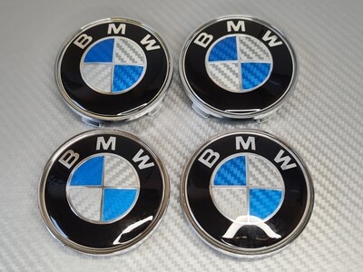 BMW Wheel Centre Caps (Set of 4) Carbon Fibre