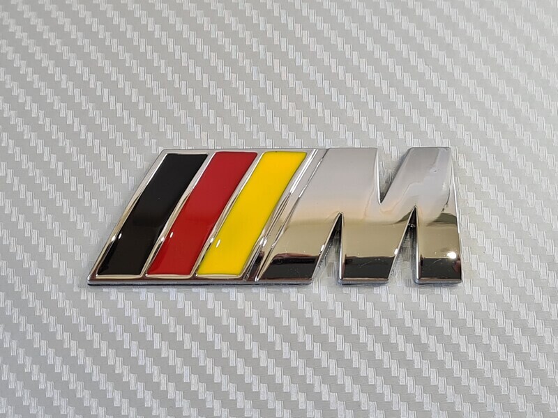 BMW M Sport Badge - German Flag - Chrome