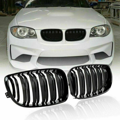 BMW 1 Series E81 E82 E87 (Facelift) GLOSS Black Kidney Grill