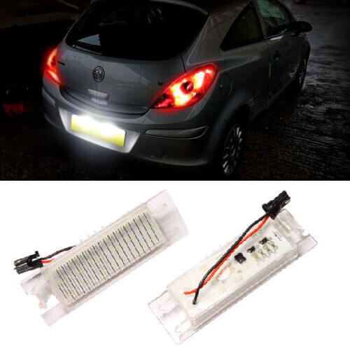 Vauxhall LED Number Plate Lights - Astra H Corsa D Insignia