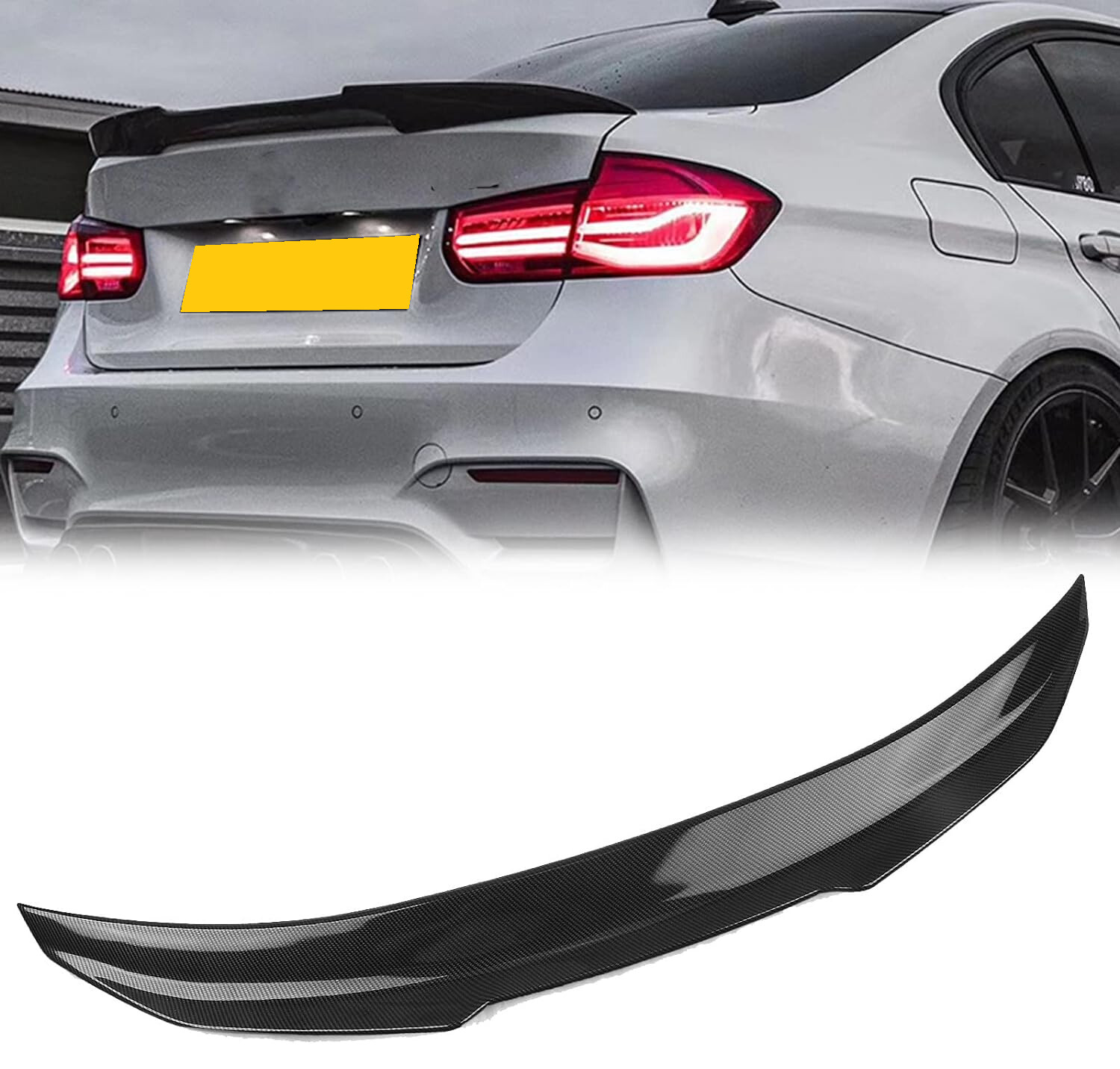 BMW F30 F80 M3 PSM Style Boot Lip Spoiler - Carbon Fibre