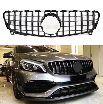 Mercedes A-Class W176 Gloss Black Grille - GT Panamericana Style