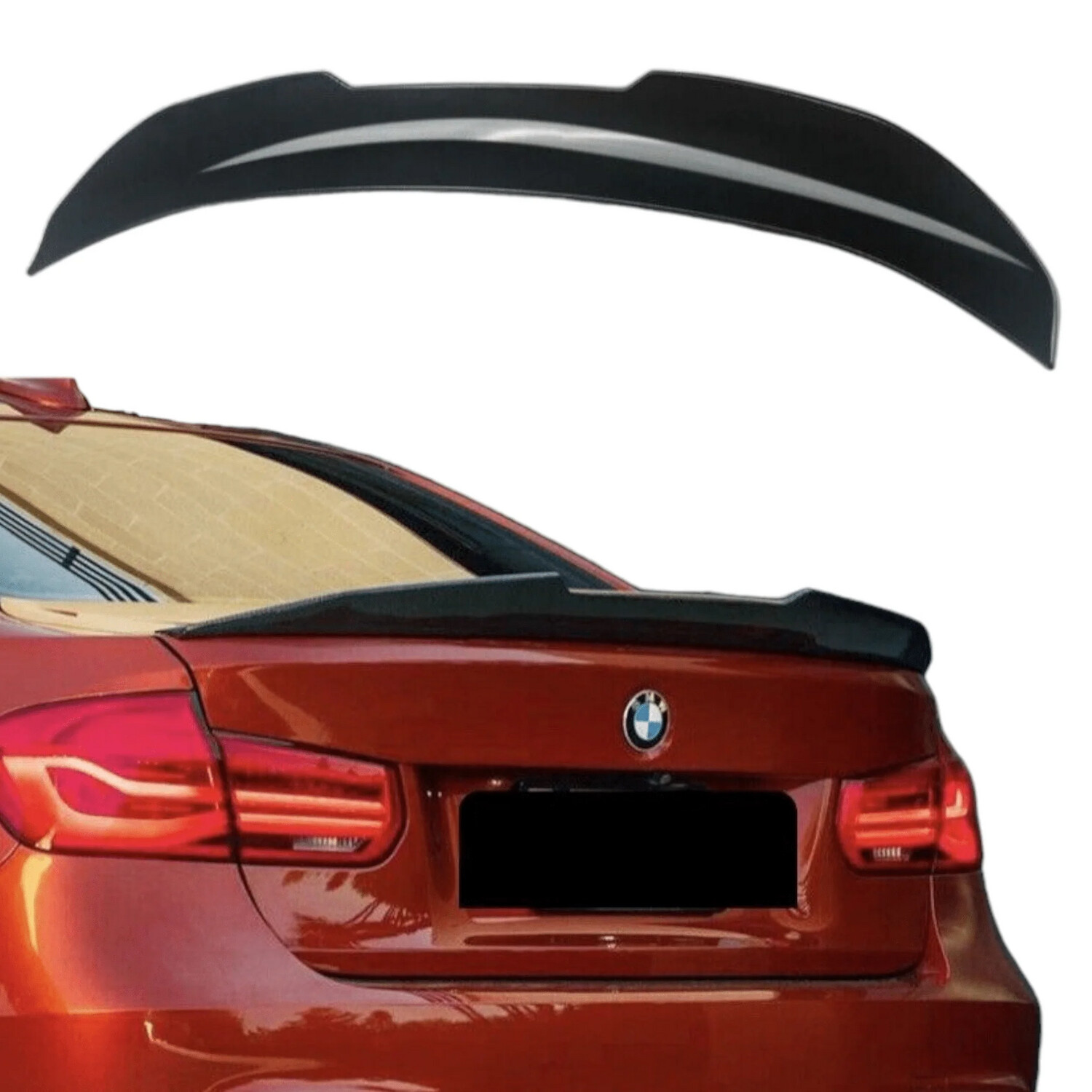 BMW 3 Series F30 M3 PSM Style Boot Lip Spoiler - GLOSS BLACK
