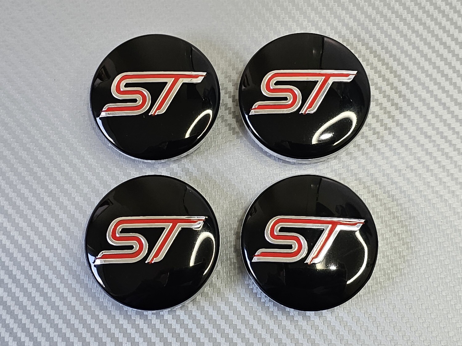 Ford ST Alloy Wheel Centre Caps - Fiesta Focus