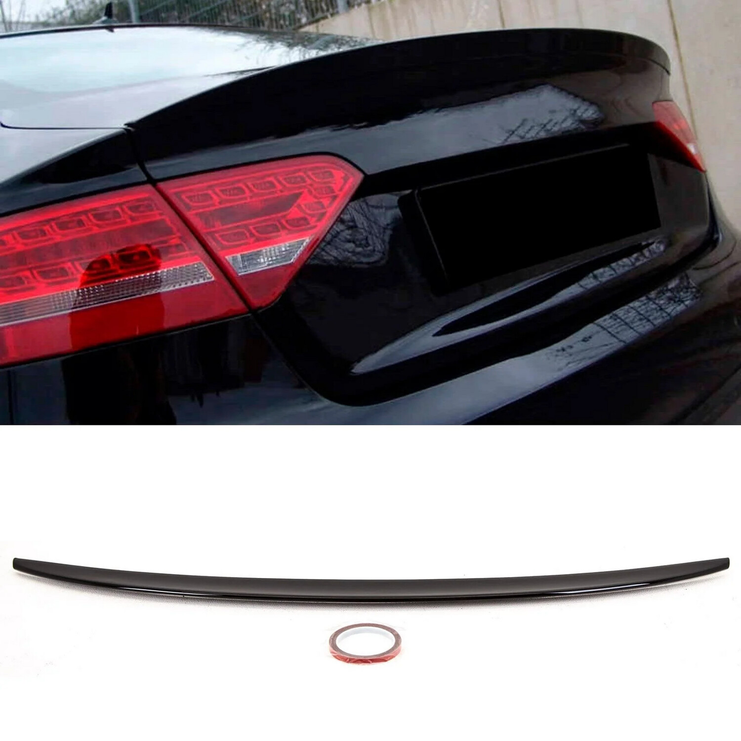 Audi A5 Sportback (8T8) Boot Spoiler - GLOSS BLACK