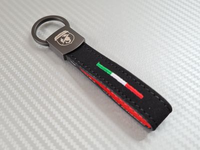 Abarth Keyring - Leather/Alcantara