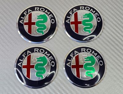 Alfa Romeo Wheel Centre Overlays - Set of 4 - New Version