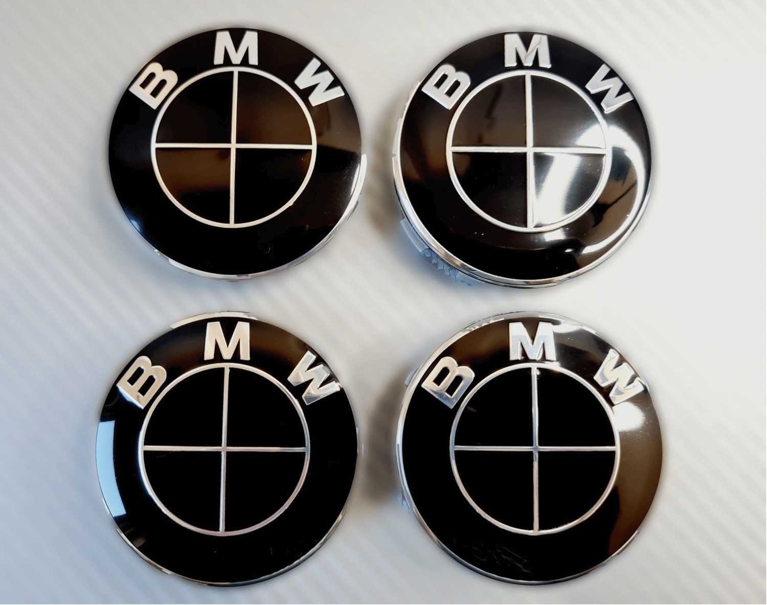 BMW Wheel Centre Caps (Set of 4) Full Black