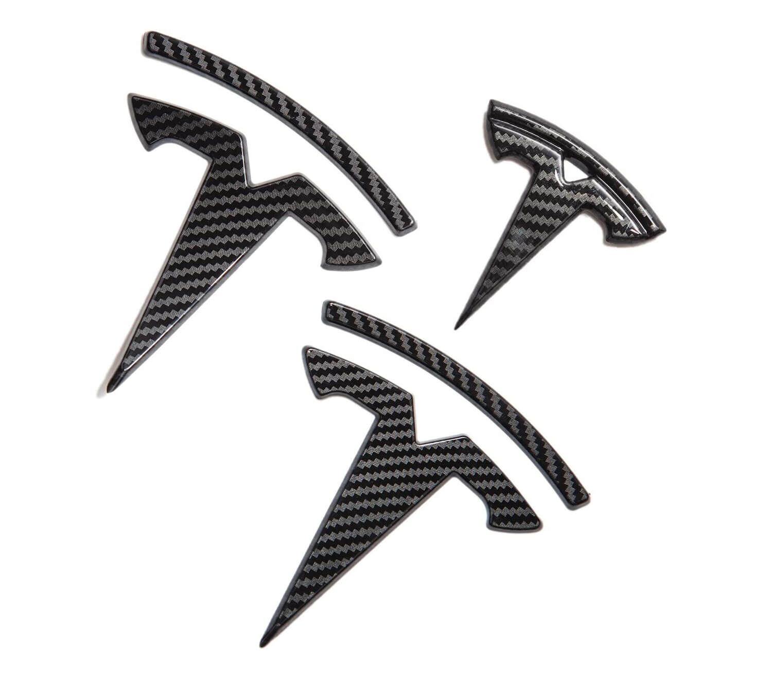 Tesla Model Y Badge Set - Carbon Fibre