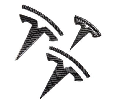 Tesla Model Y Badge Set - Carbon Fibre