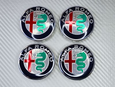 Alfa Romeo Wheel Centre Caps - Set of 4 - New Version