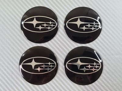 Subaru Wheel Centre Overlays - Set of 4 - Black