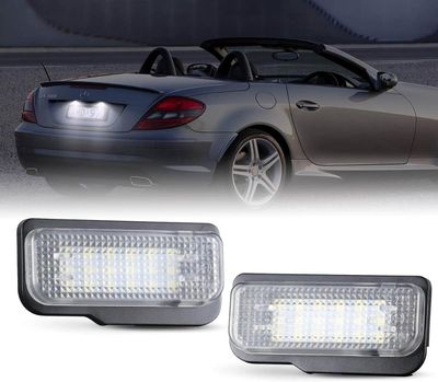 Mercedes LED Number Plate Lights - C-Class E-Class  CLS SLK