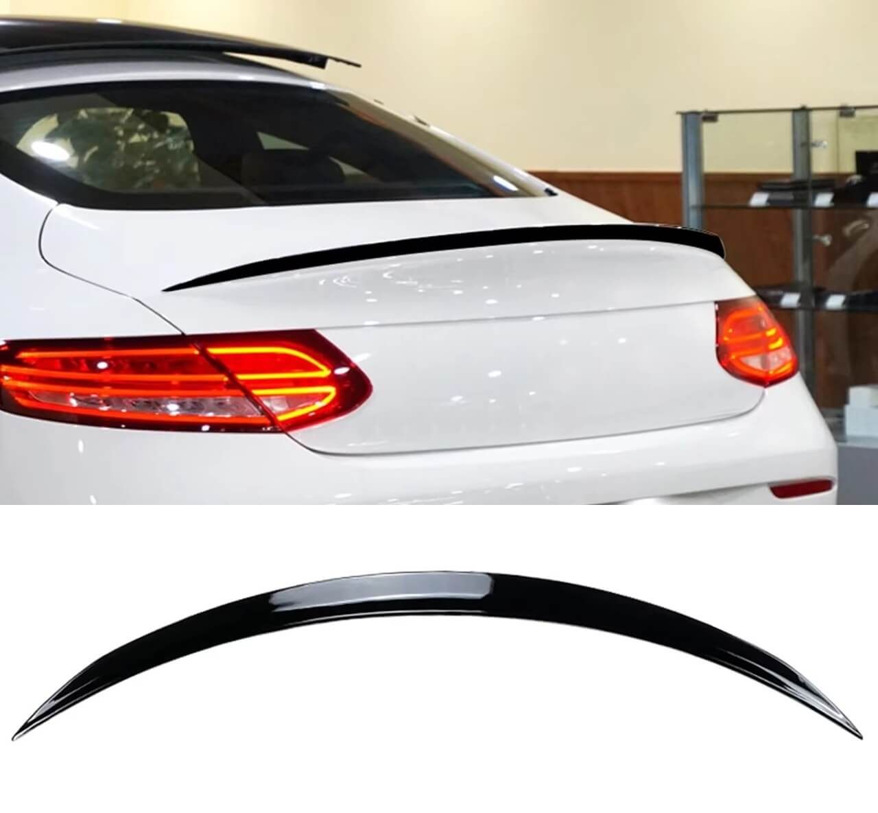 Mercedes C-Class Coupe (C205) AMG Style Boot Spoiler - GLOSS Black