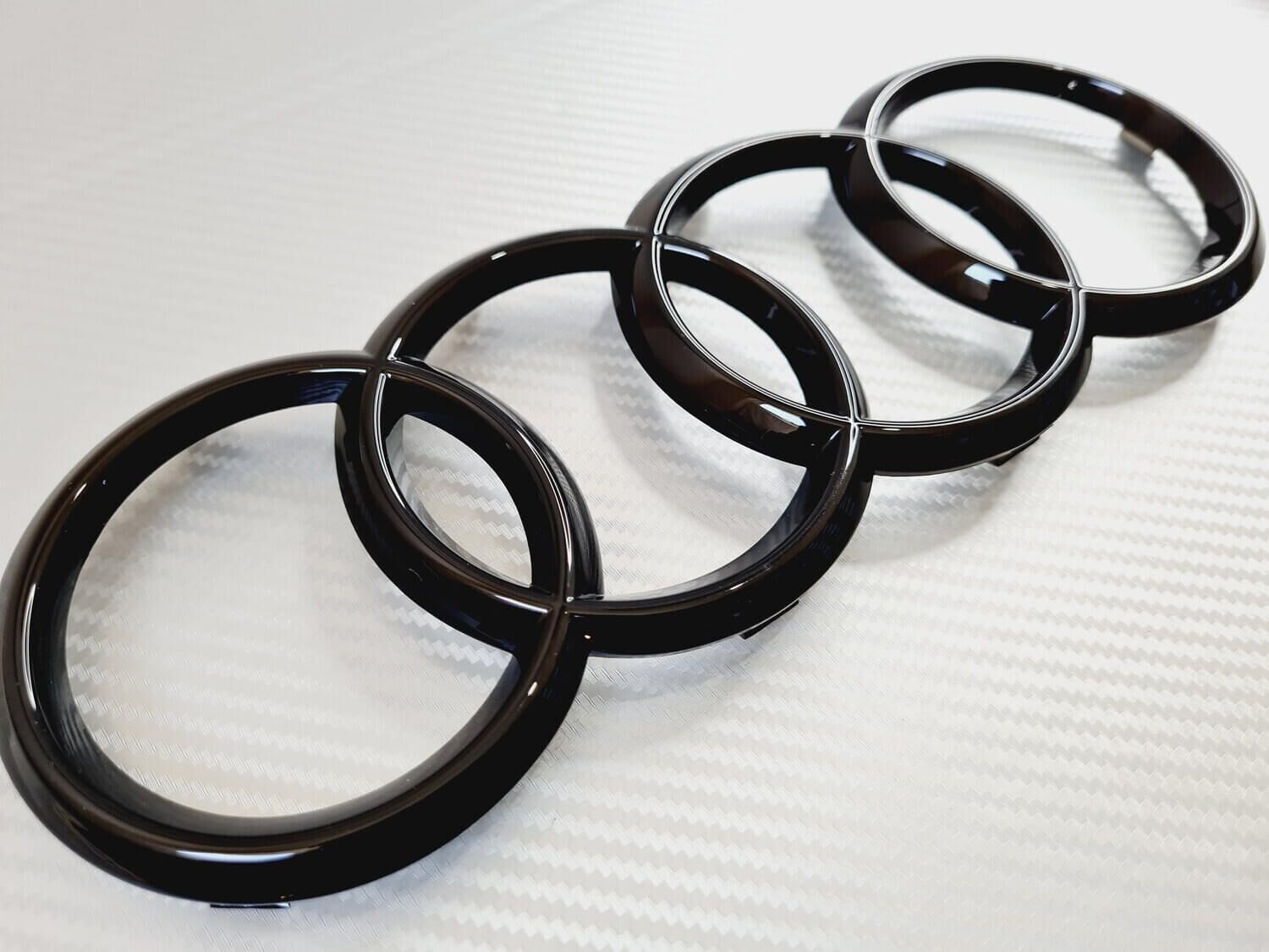 Audi Front Grill Badge - A6 Q3 Q5 Q7 - Gloss Black 285mm