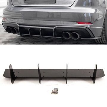 Audi S3 (8V) Sportback Rear Bumper Diffuser - Gloss Black