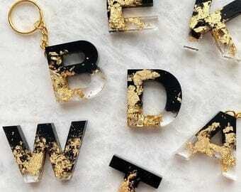 Resin Alphabet Keychains