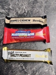 Immer wechselndes Sortiment an Barebells Riegeln