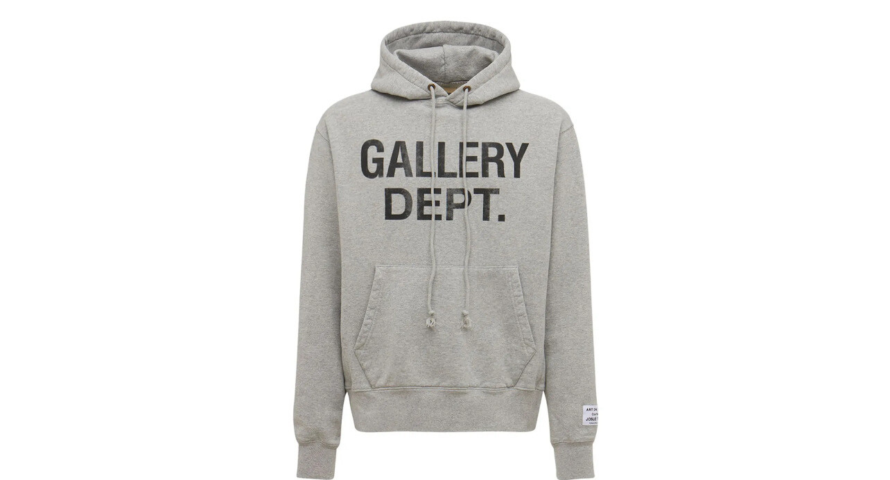Gallery Dept. Center Logo Hoodie Heather Grey
