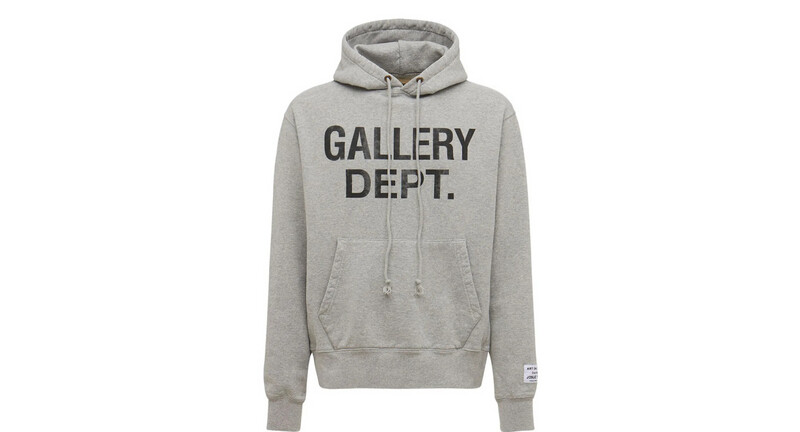 Gallery Dept. Center Logo Hoodie Heather Grey