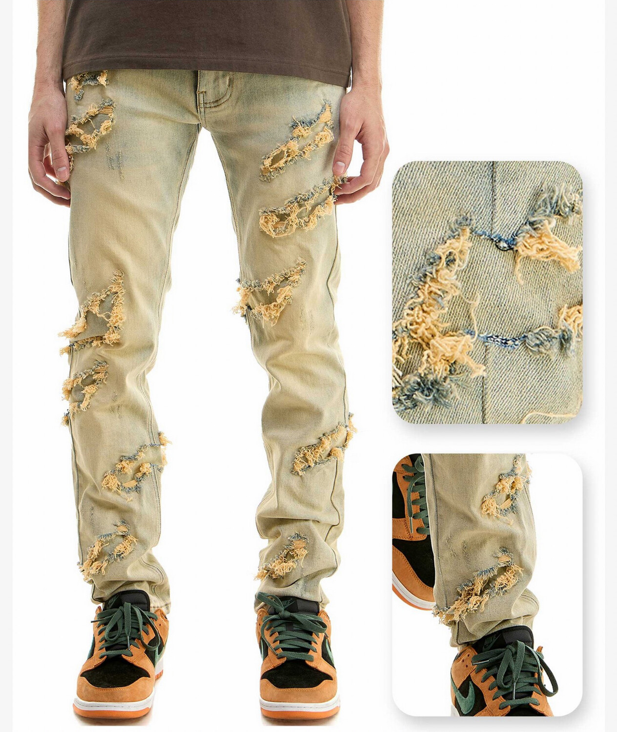 self-Patched Jeans skinny fit