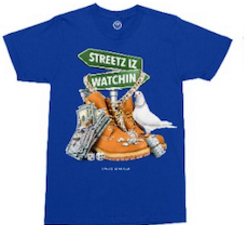 Streetz Iz Watchin Tee Royal Blue