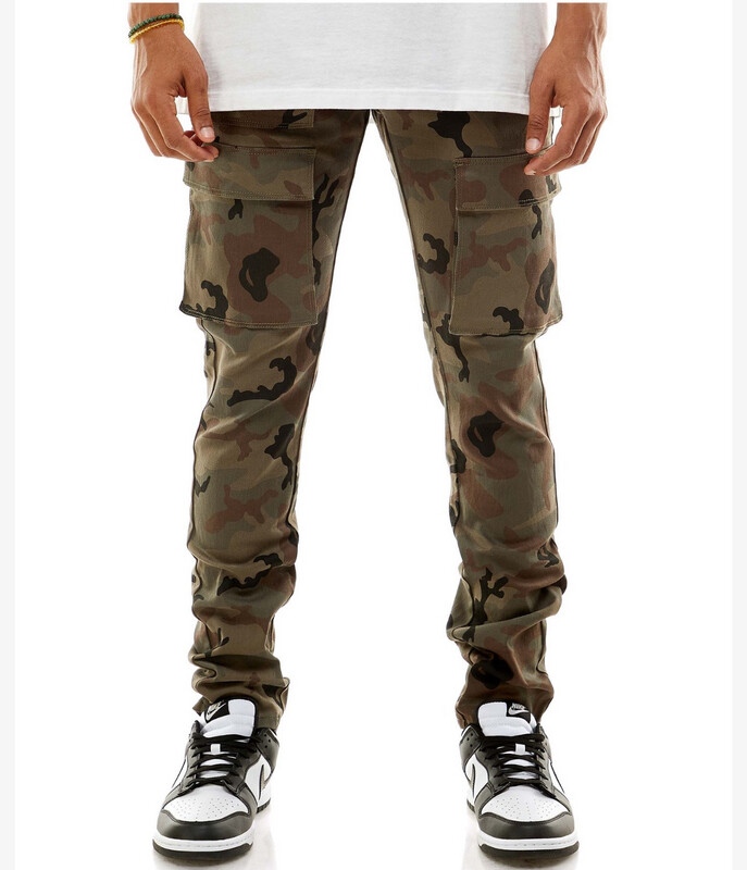 Camo Cargo Front Pocket Jeans