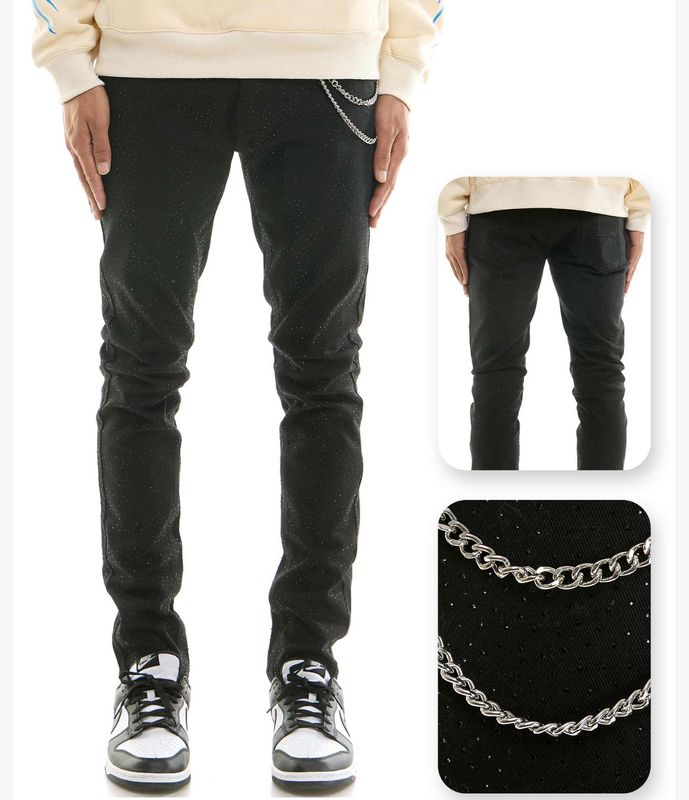 Rhinestone Skinny Fit