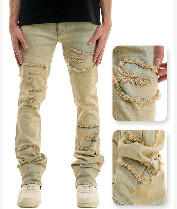 wavy skinny flare fit