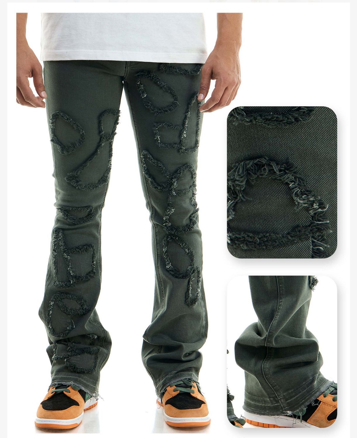 Alligator skinny stacked flare