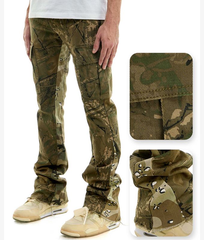 Camo Cargo Skinny Flare Fit