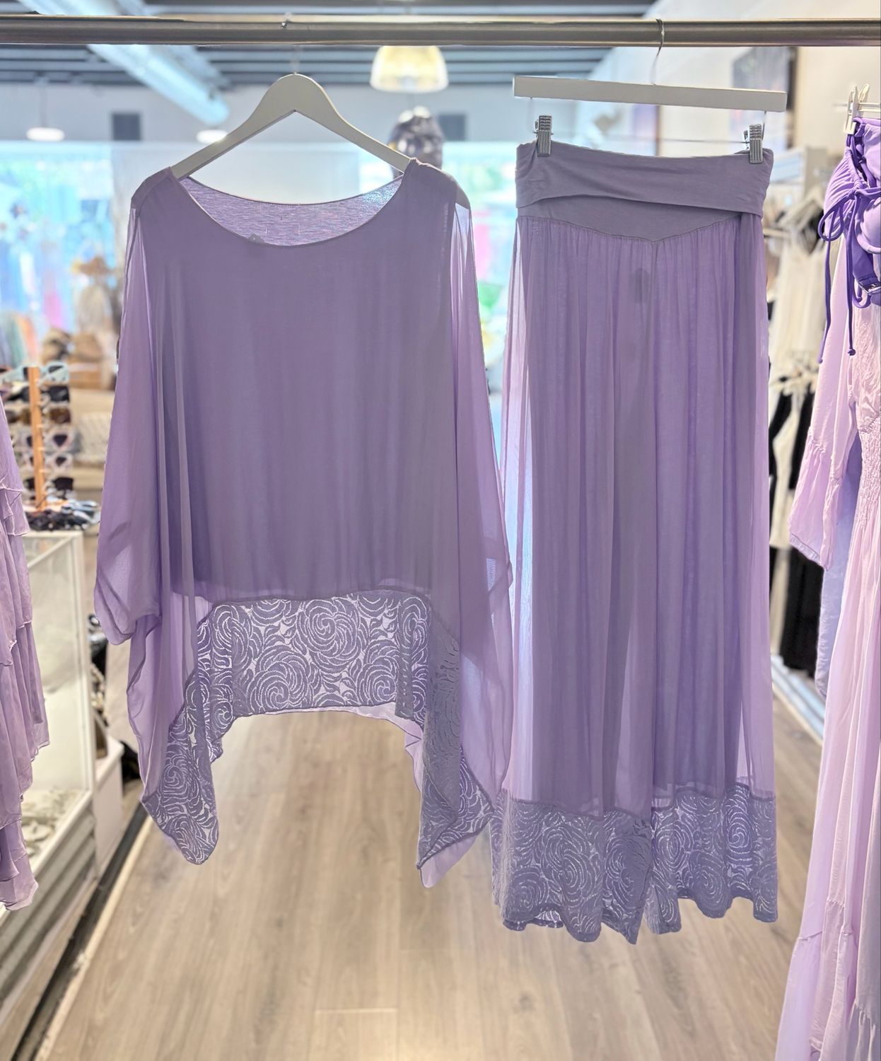 Lavender Floral Top