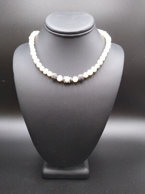 Pearl and Diamond Necklace/Bracelet Set
