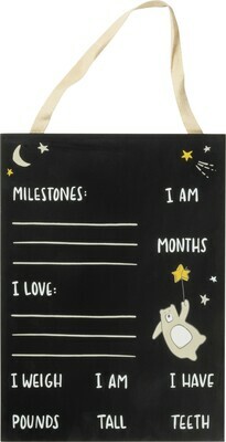 Chalk Sign; Bear Milestone Board