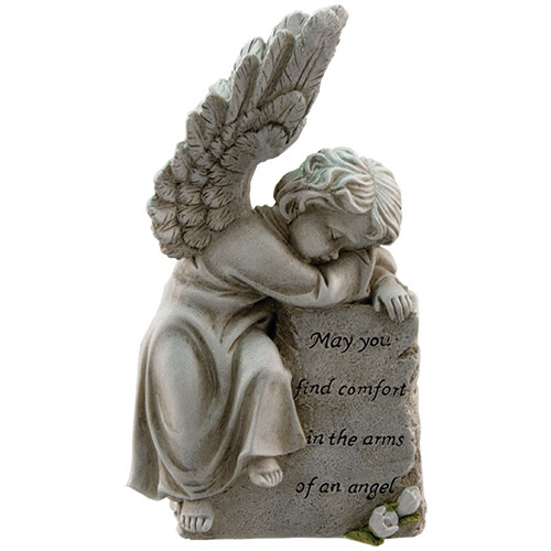 Comfort in the arms of an angel memorial plaque