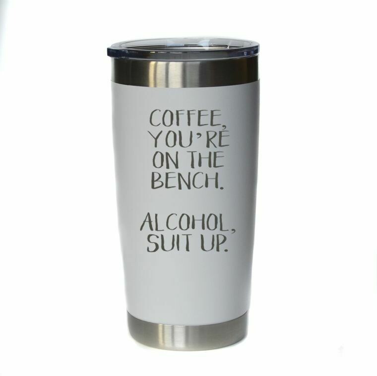 20oz Insulated Coffee Tumbler w/lid; colors vary