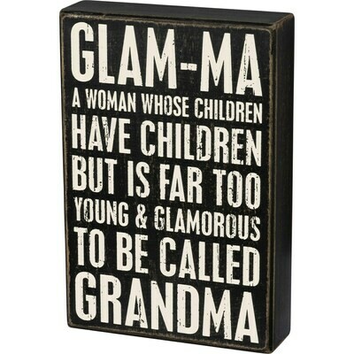 Box Sign; Glam-Ma