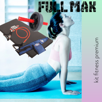 Kit fitness 5: una colchoneta de poligom de 80kg + una rueda de abdominales + un par de tobilleras reforzadas de 1kg + una banda elástica Kit fitness 5: una colchoneta de poligom de 80kg + una rueda de abdominales + un par de tobilleras reforzadas de 1kg + una banda elástica
