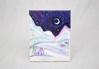 Winter Night Canvas Art