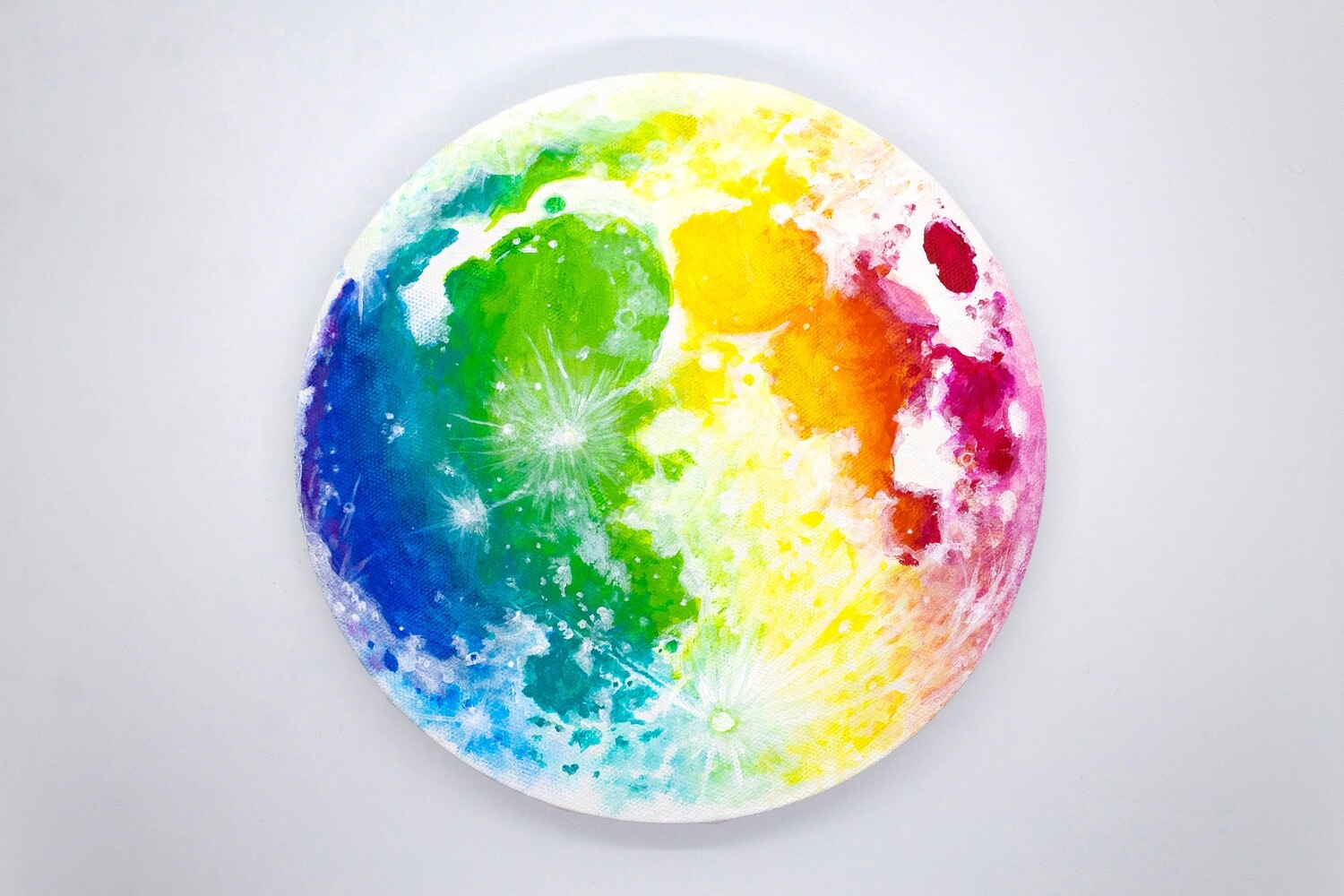 Rainbow Moon Canvas Art