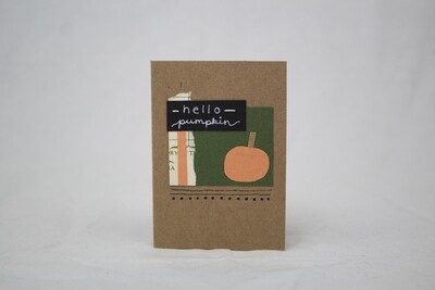 Hello Pumpkin Handmade Mini Card