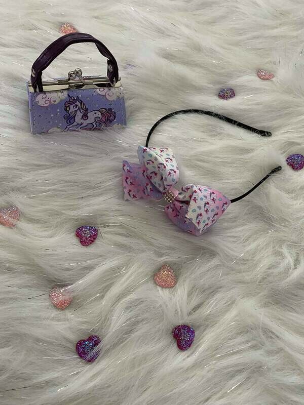 Unicorn Headband &amp; Hand Purse