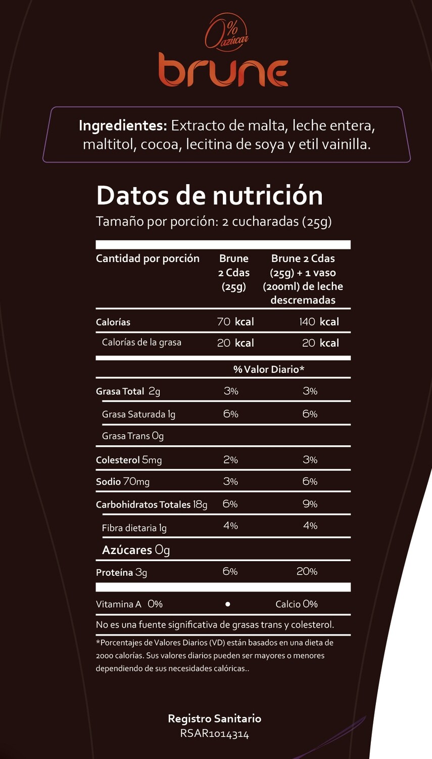 Brune Cero Bolsa Doypack x 1.000 g