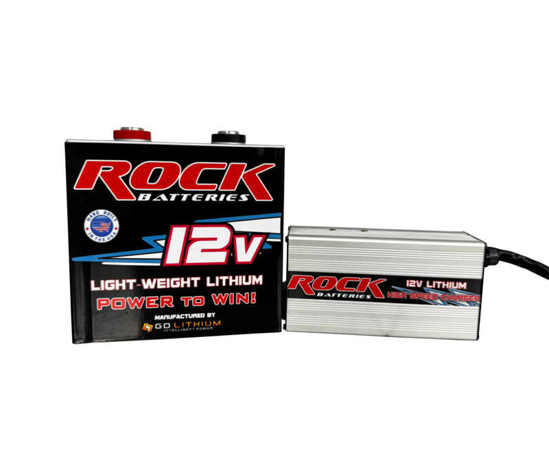 TWO ROCK 12V LIGHT WEIGHT LITHIUM BATTERIES BUNDLED WITH ROCK LITHIUM BATTERY CHARGER 

***FREE T-Shirt with purchase***