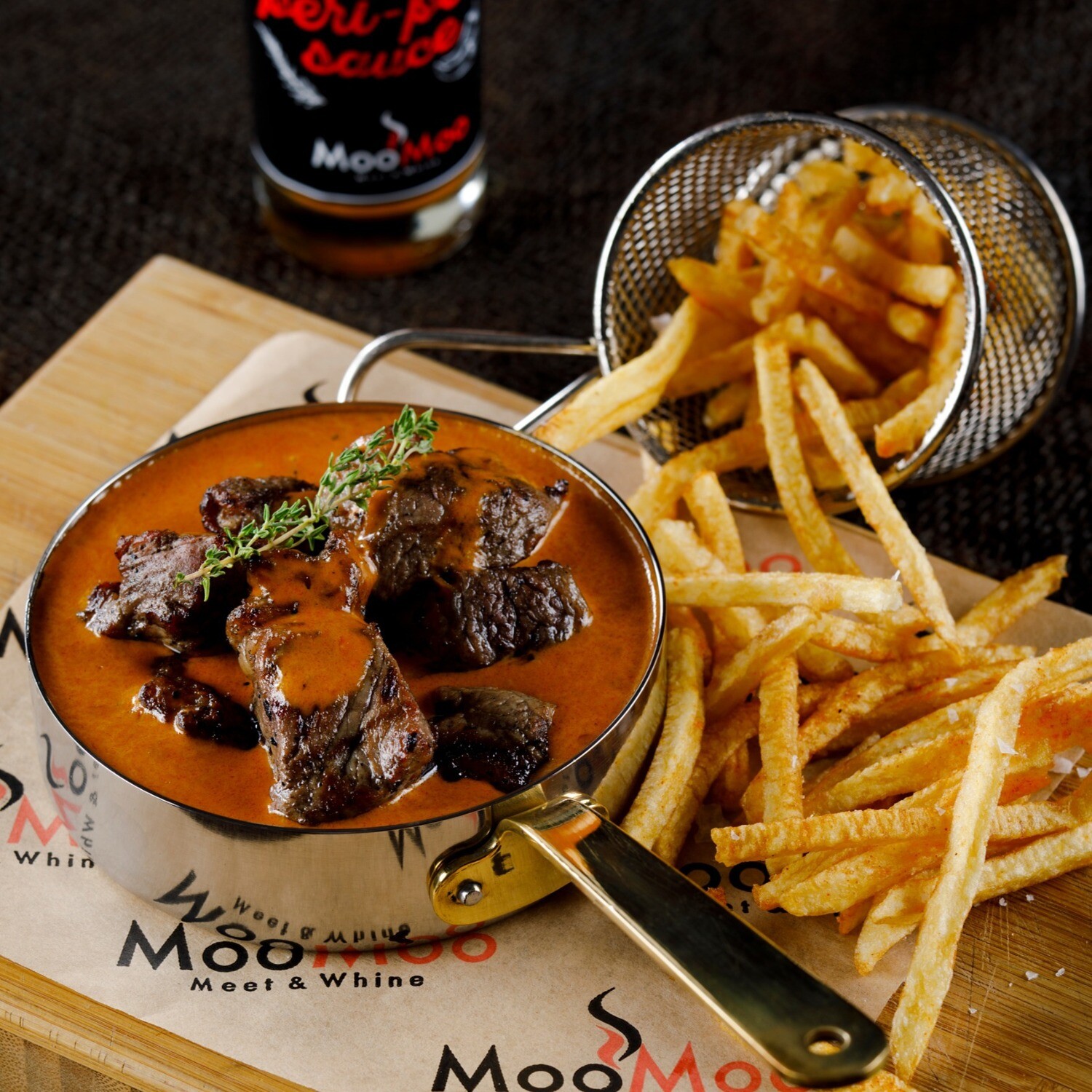 Creamy Peri Steak Cubes