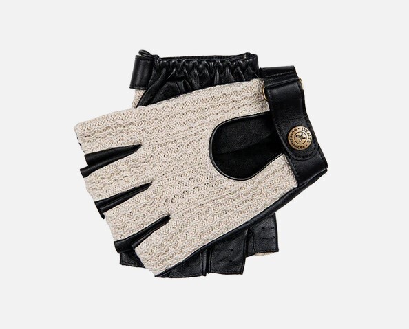 Fingerless Driving Gloves "The Suited Racer", Size: Medium, Colour: Black