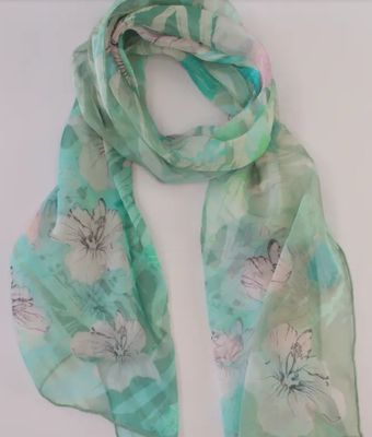 Silk Scarf "Hibiscus"