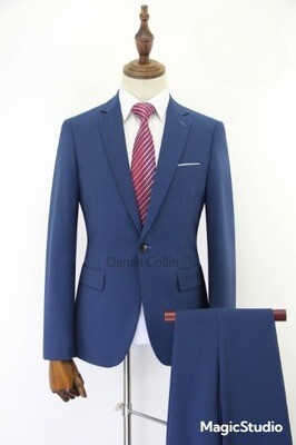 Costume homme 2 pièces bleu pal Costume homme 2 pièces bleu pal